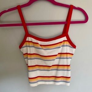 Striped tank top cropped